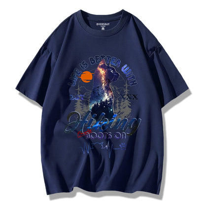 Black Cat Galaxy / Loose Tee