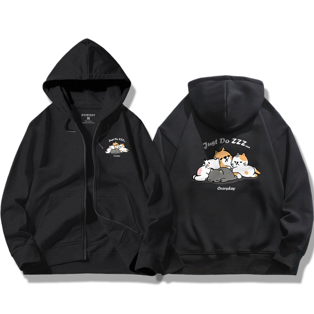 Sleeping Cats / Zip Up Hoodie