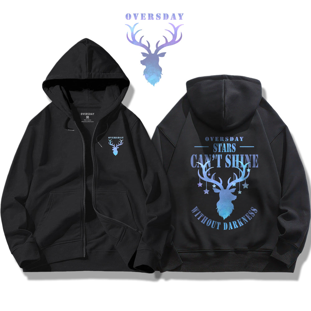 Starry Sky Deer / Zip Up Hoodie