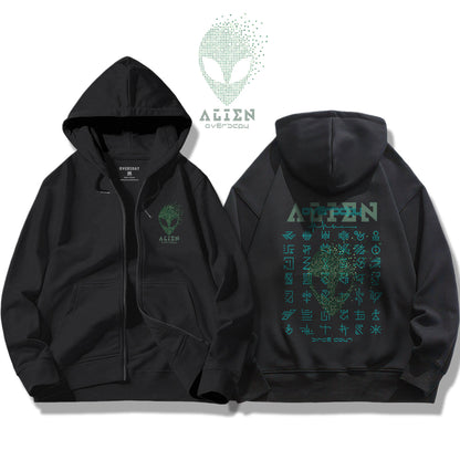 Alien Message / Zip Up Hoodie