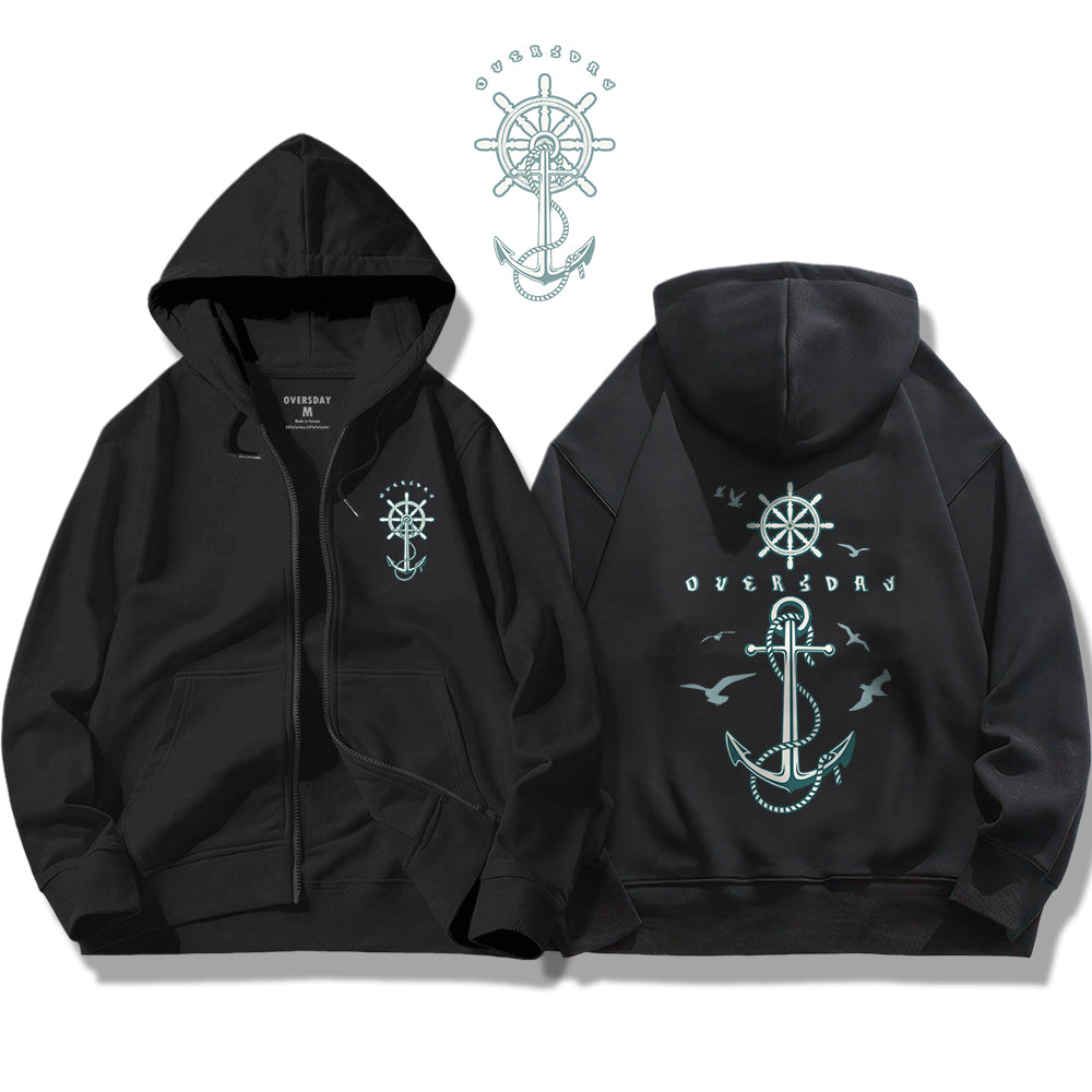 Anchor of Ocean / Zip Up Hoodie