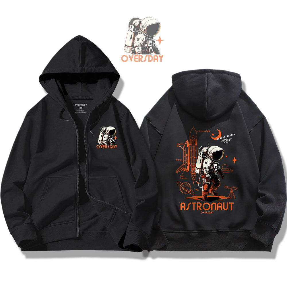 Astronaut / Zip Up Hoodie