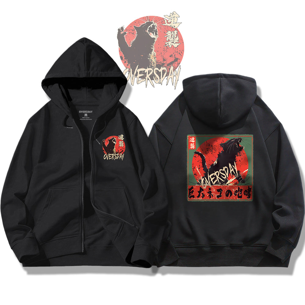 Monster of Cat Zip Up Hoodie Oversday Life Wear Shop