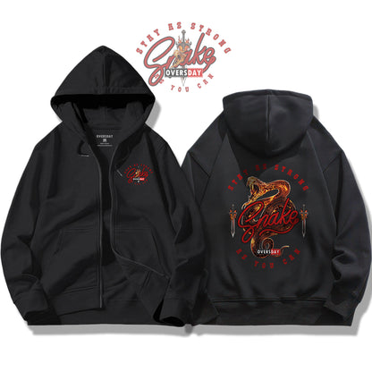 Flaming Serpent / Zip Up Hoodie