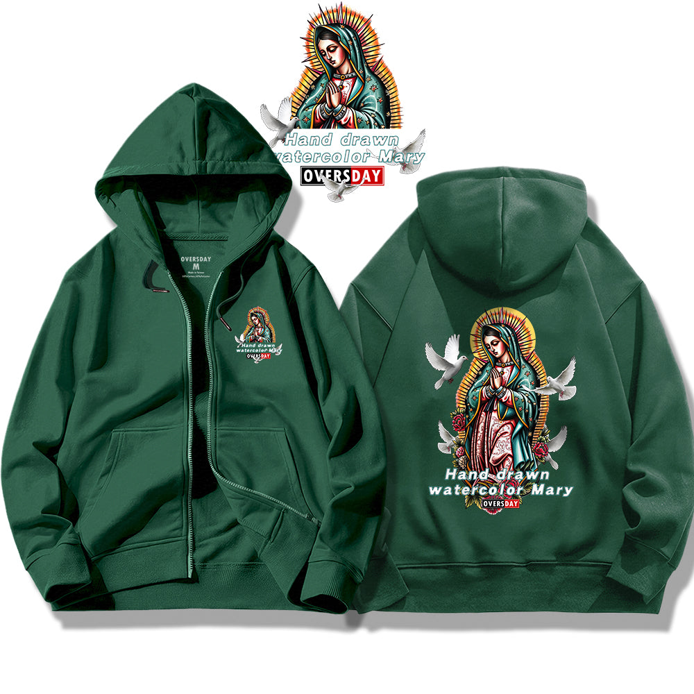 Holy Mother and Doves / Zip Up Hoodie