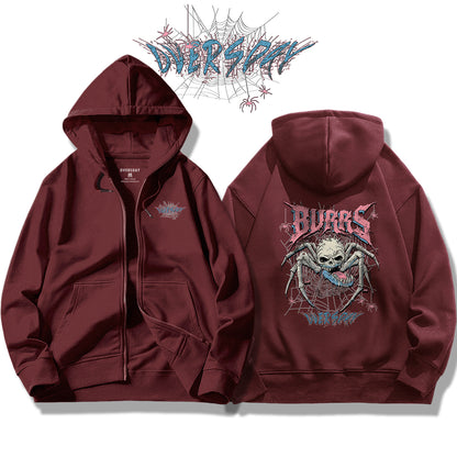 Undead Spider Skull / Zip Up Hoodie