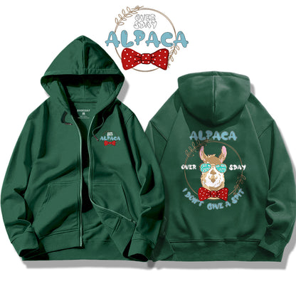 Sunglasses Alpaca / Zip Up Hoodie