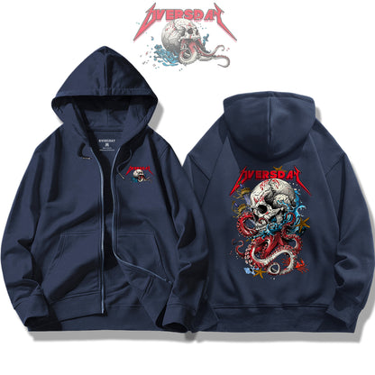 Deep Sea Skull / Zip Up Hoodie