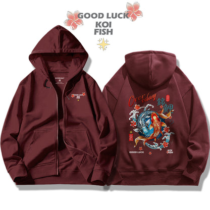 Lucky Koi / Zip Up Hoodie