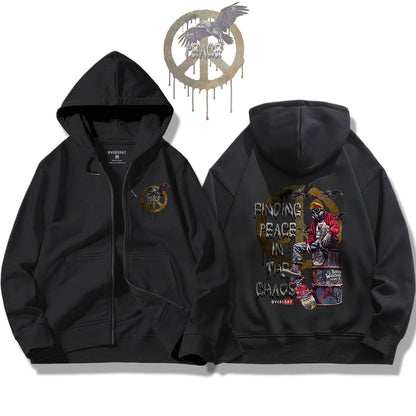 Skateboard Mask Boy / Zip Up Hoodie