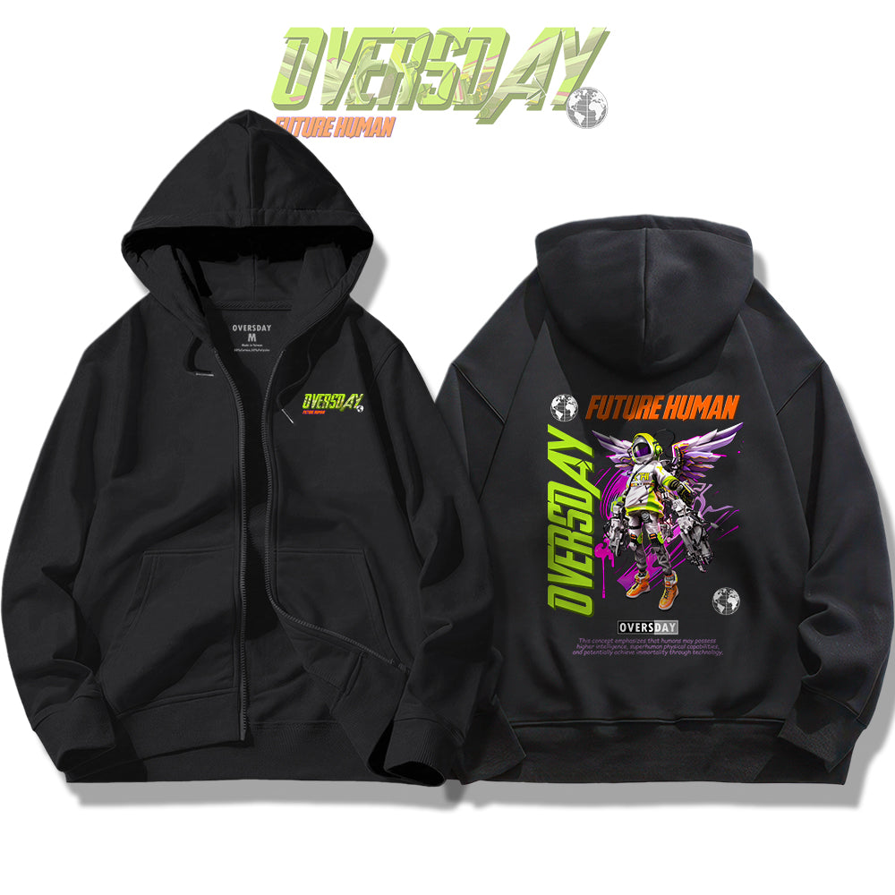 Future Human / Zip Up Hoodie