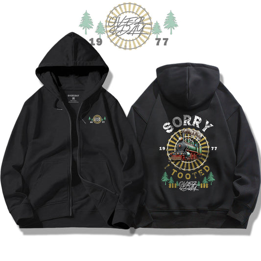 Train Track / Zip Up Hoodie