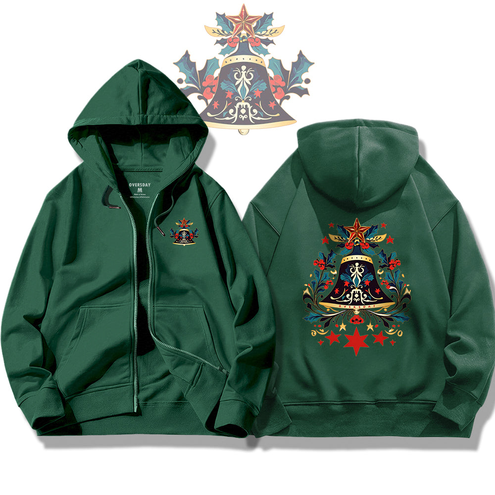 Snowy Bell Night / Zip Up Hoodie