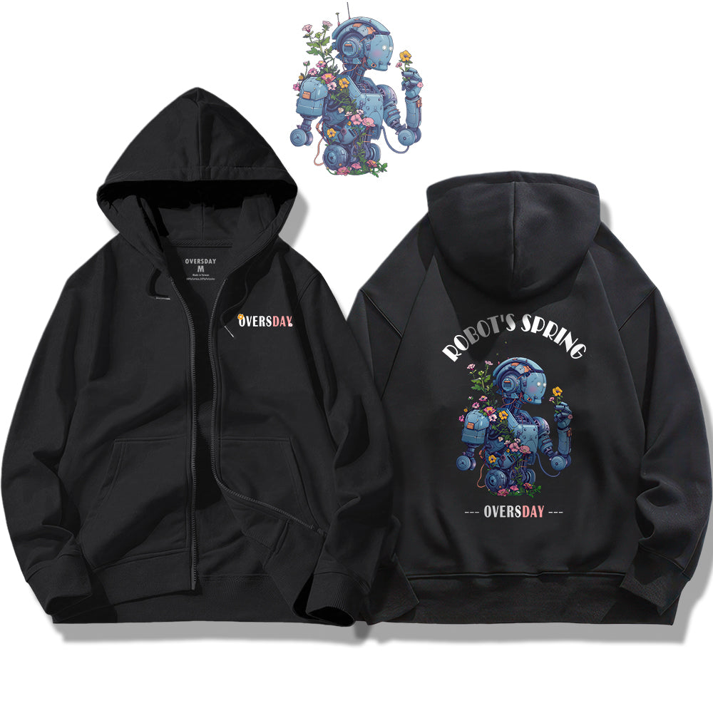 Robot's Spring / Zip Up Hoodie