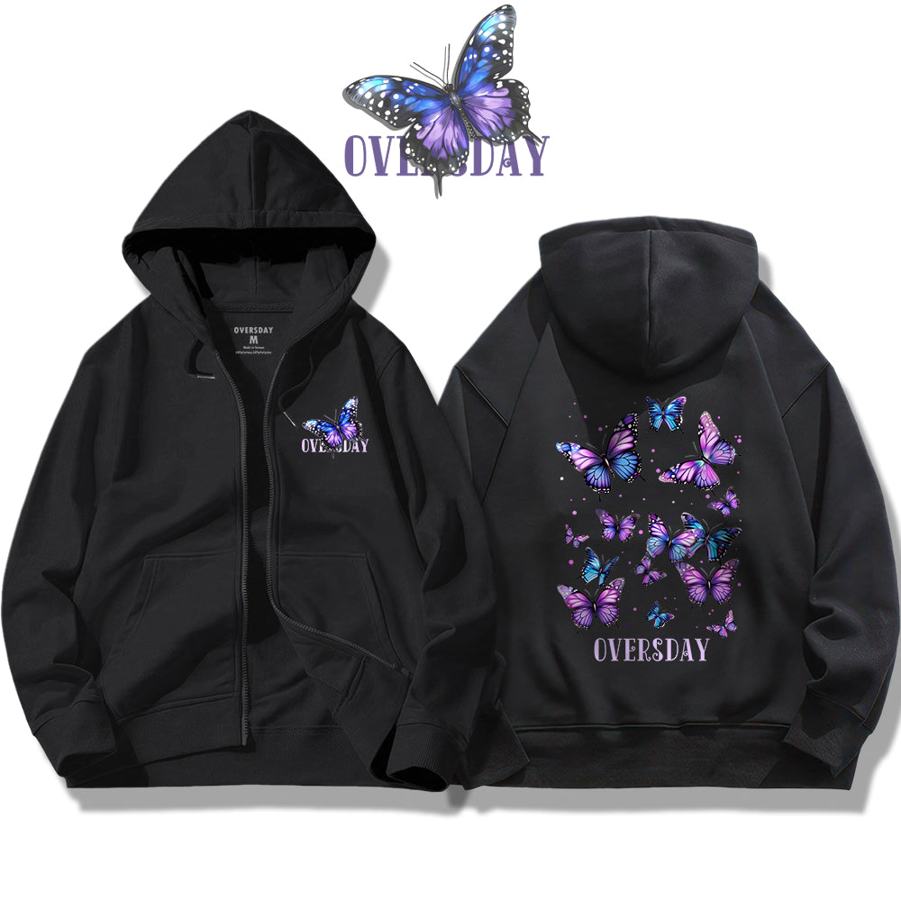 Purple Butterfly Dreams / Zip Up Hoodie