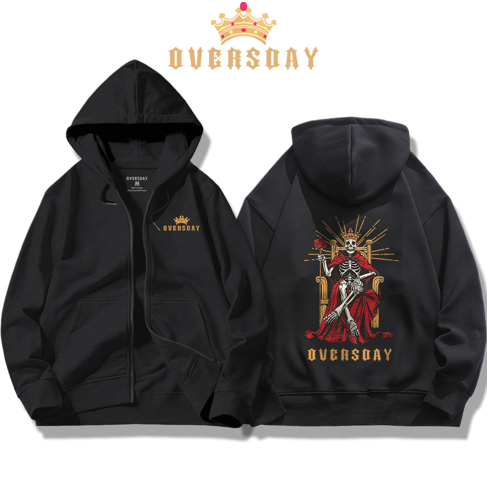 Scarlet Skeleton King / Zip Up Hoodie