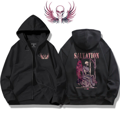 Crimson Wing Salvation / Zip Up Hoodie