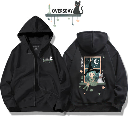 Starry Night Witch / Zip Up Hoodie