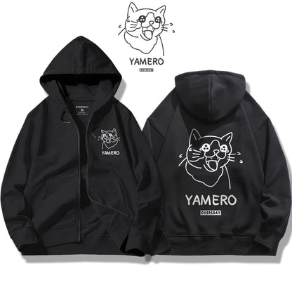 Yamero Cat / Zip Up Hoodie