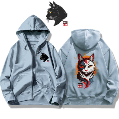 Masked Spirit Cat / Zip Up Hoodie