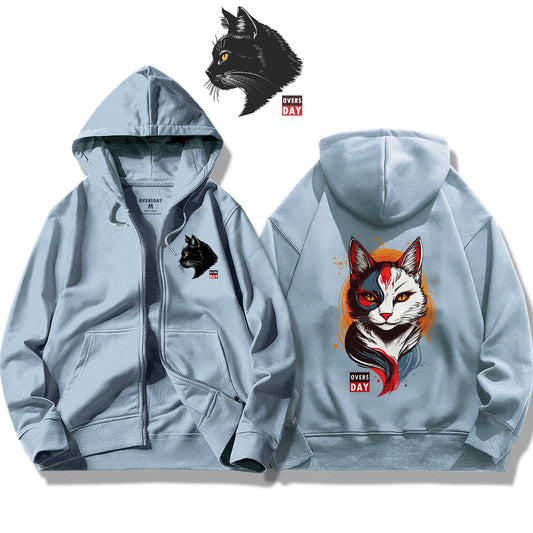 Masked Spirit Cat / Zip Up Hoodie