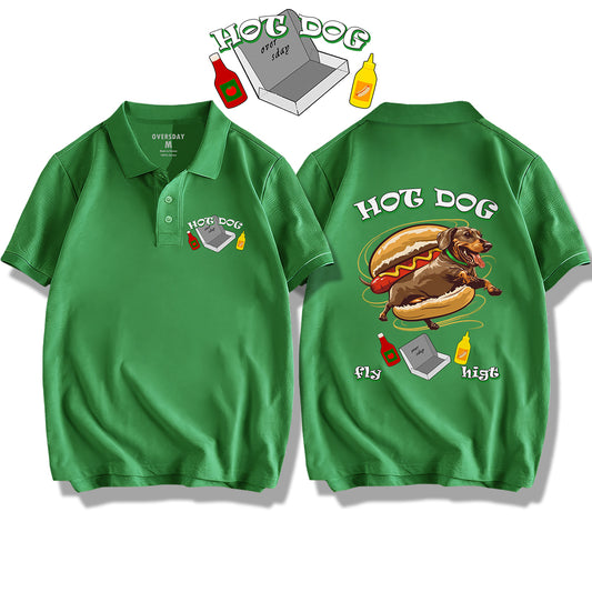 Flying Hot Dog / Polo Shirt