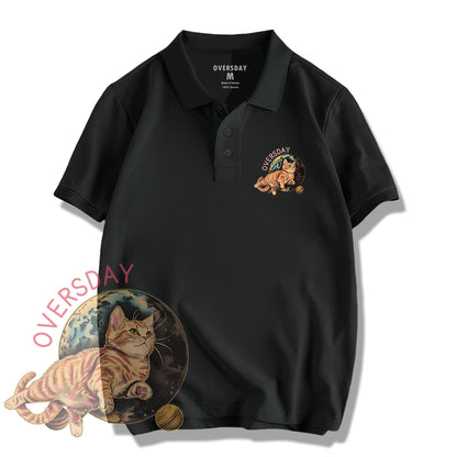 Galactic Cat Steps / Polo Shirt