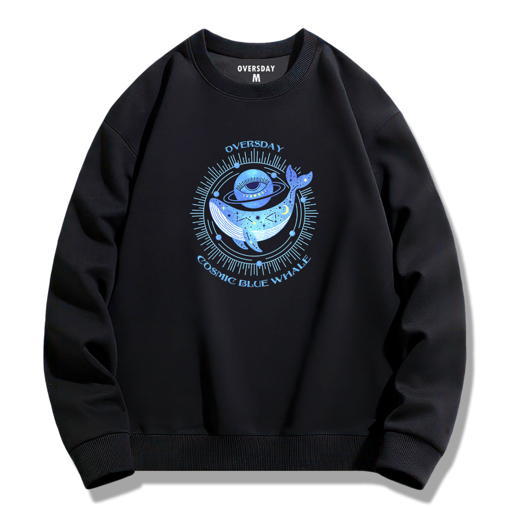 Cosmic Blue Whale / Sweatshirt