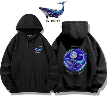 Blue Whale and Moon / Hoodie