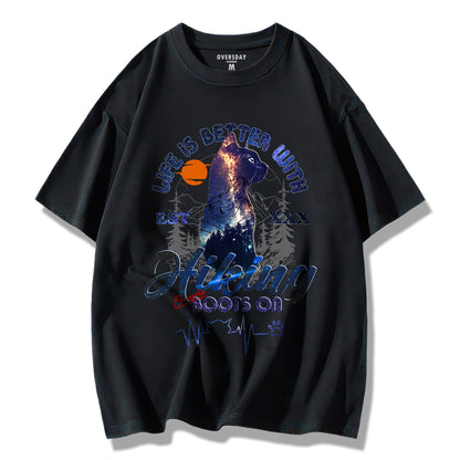 Black Cat Galaxy / Loose Tee