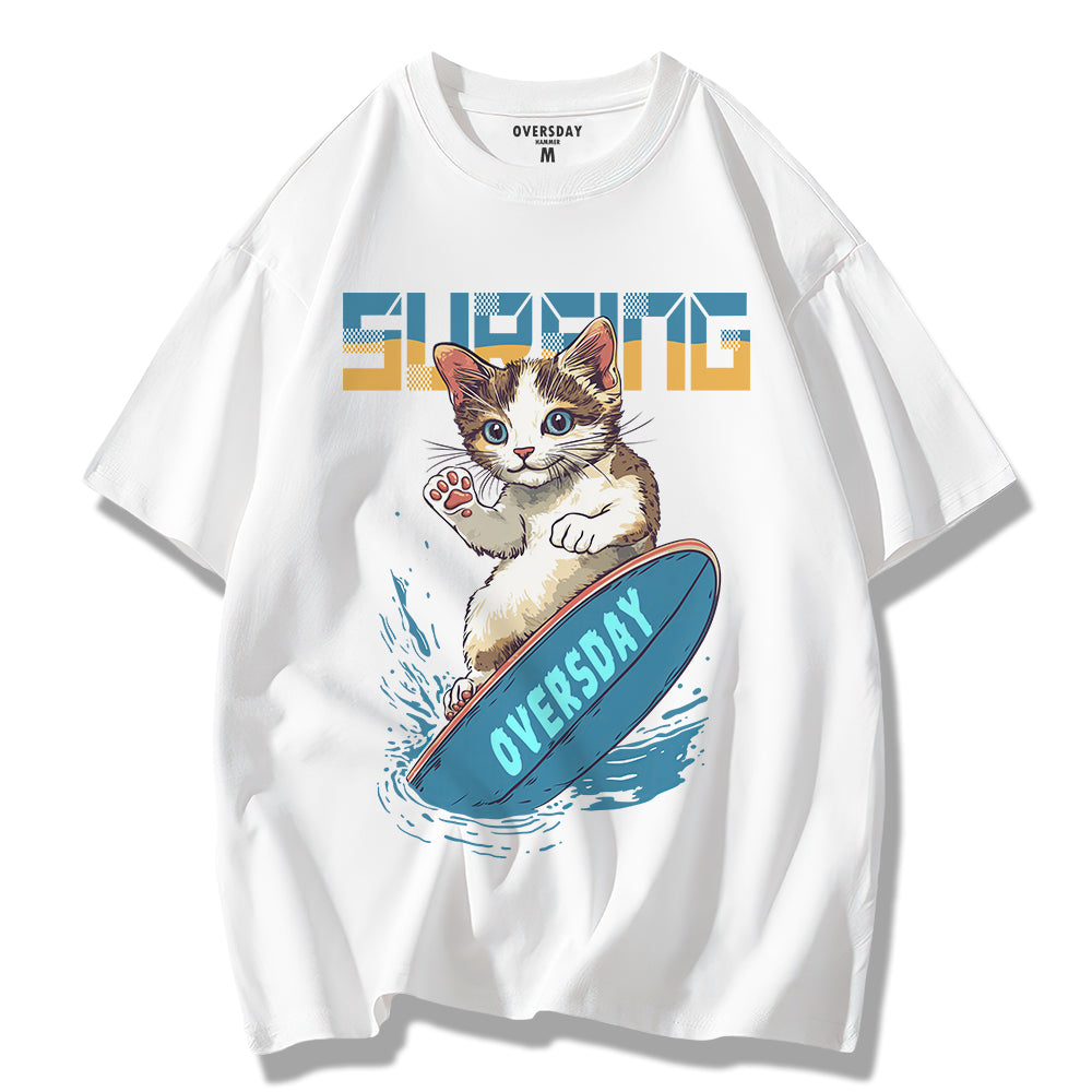 Surfing Cool Cat / Loose Tee