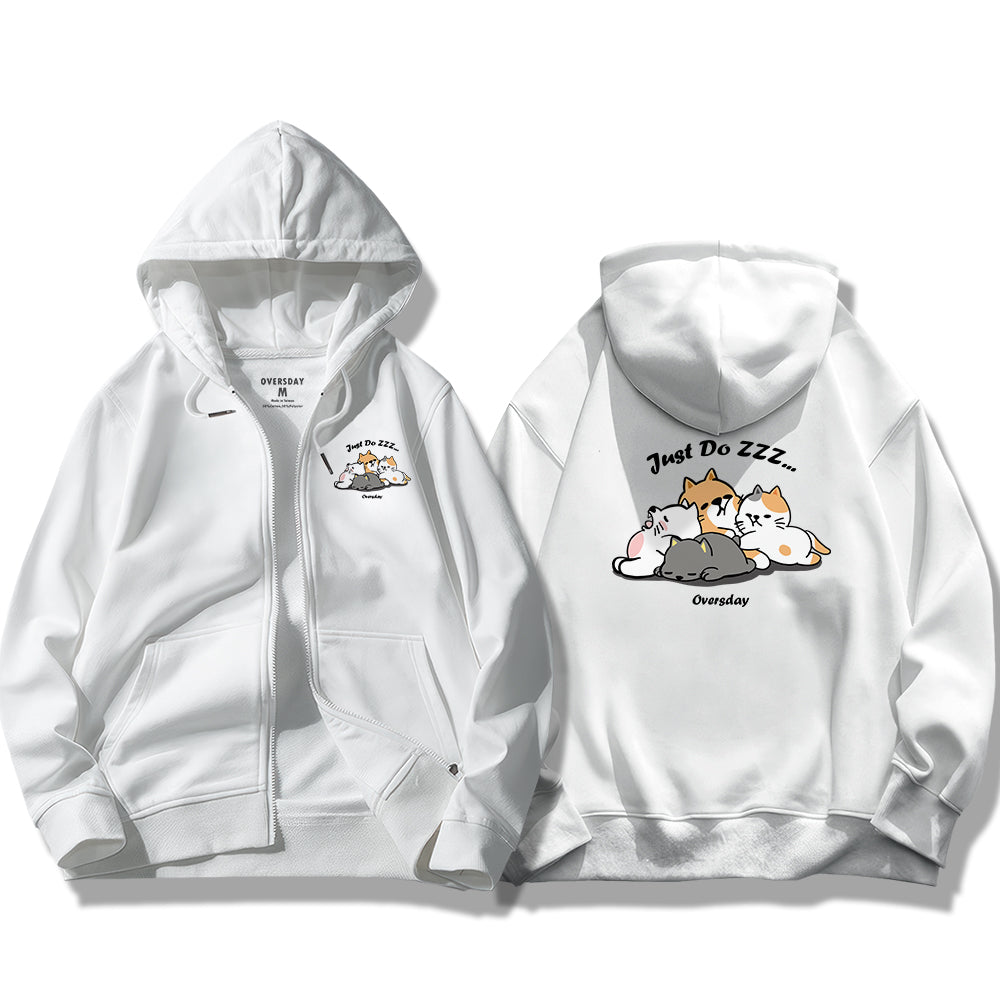 Sleeping Cats / Zip Up Hoodie