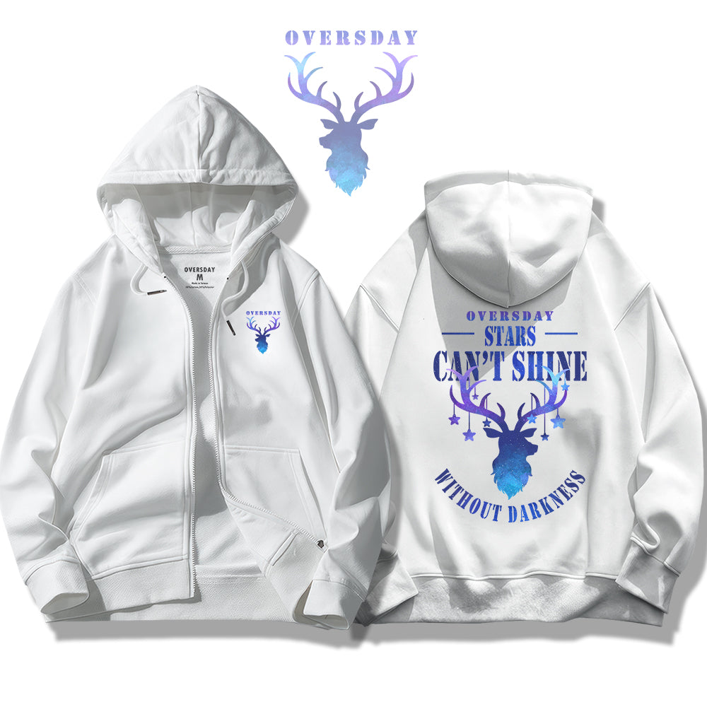 Starry Sky Deer / Zip Up Hoodie