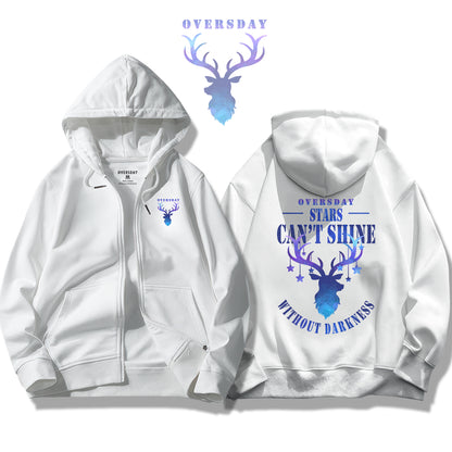 Starry Sky Deer / Zip Up Hoodie