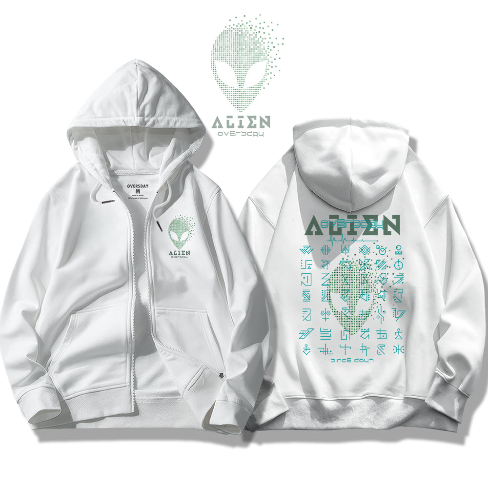 Alien Message / Zip Up Hoodie