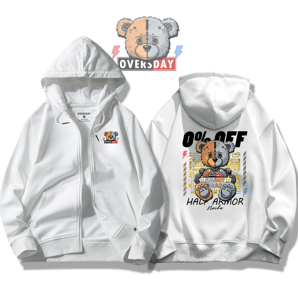 Robot Bear / Zip Up Hoodie