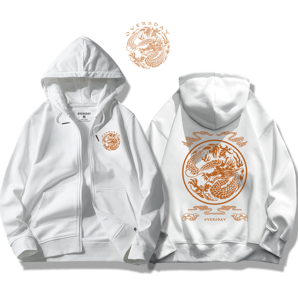 Emperor Dragon Pattern / Zip Up Hoodie