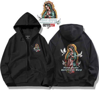 Holy Mother and Doves / Zip Up Hoodie