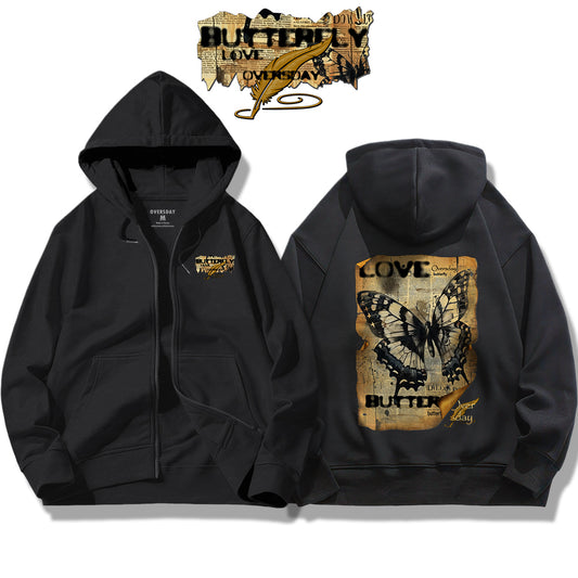 Butterfly of Love / Zip Up Hoodie