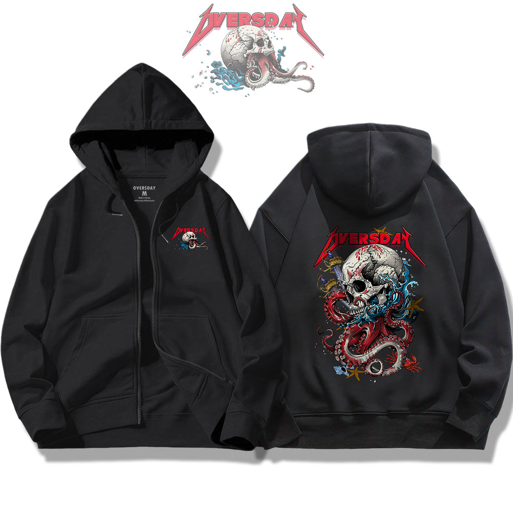 Deep Sea Skull / Zip Up Hoodie