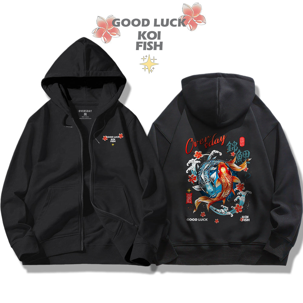 Lucky Koi / Zip Up Hoodie