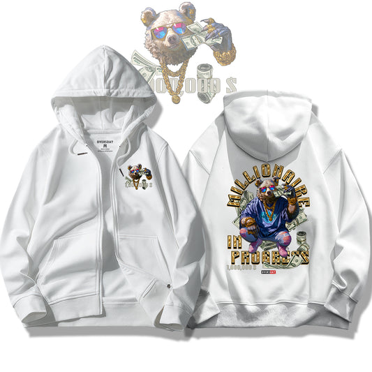 Wealthy Bear / Zip Up Hoodie