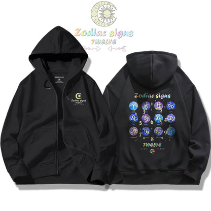 The Twelve Zodiacs / Zip Up Hoodie