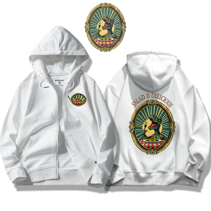 T-Rex's Salad Time / Zip Up Hoodie