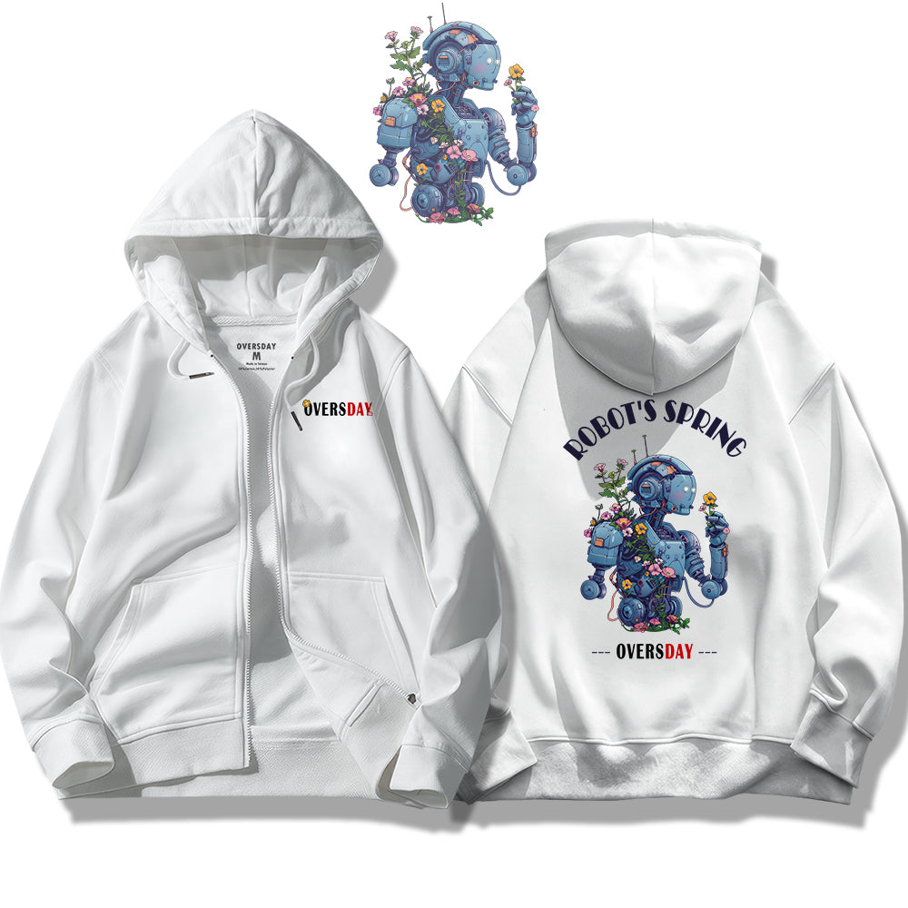 Robot's Spring / Zip Up Hoodie