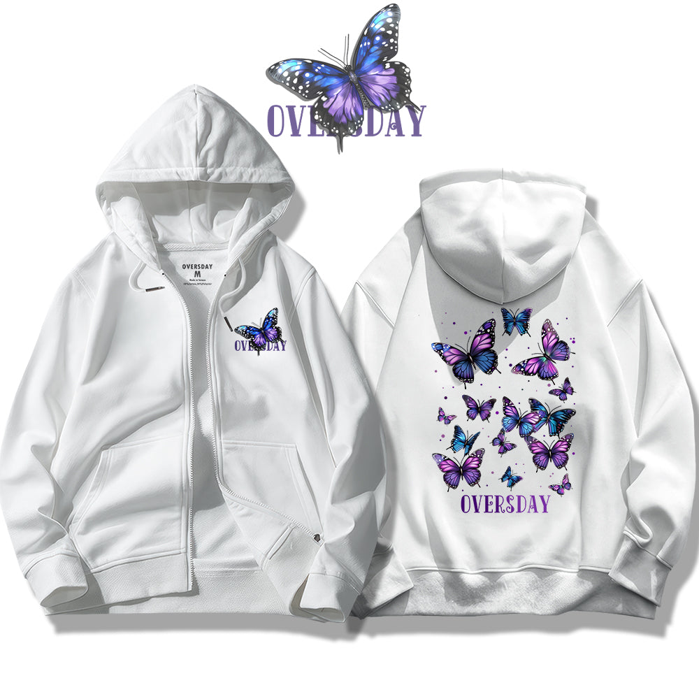 Purple Butterfly Dreams / Zip Up Hoodie