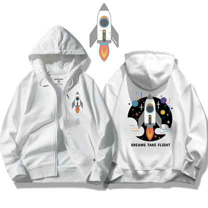 Rocket-Dreams Take Flight / Zip Up Hoodie