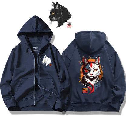 Masked Spirit Cat / Zip Up Hoodie