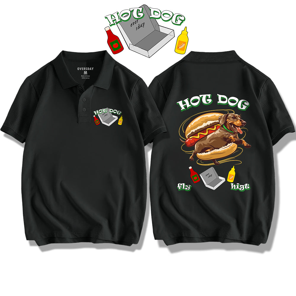 Flying Hot Dog / Polo Shirt