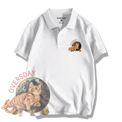 Galactic Cat Steps / Polo Shirt